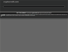 Tablet Screenshot of cryptocredit.com